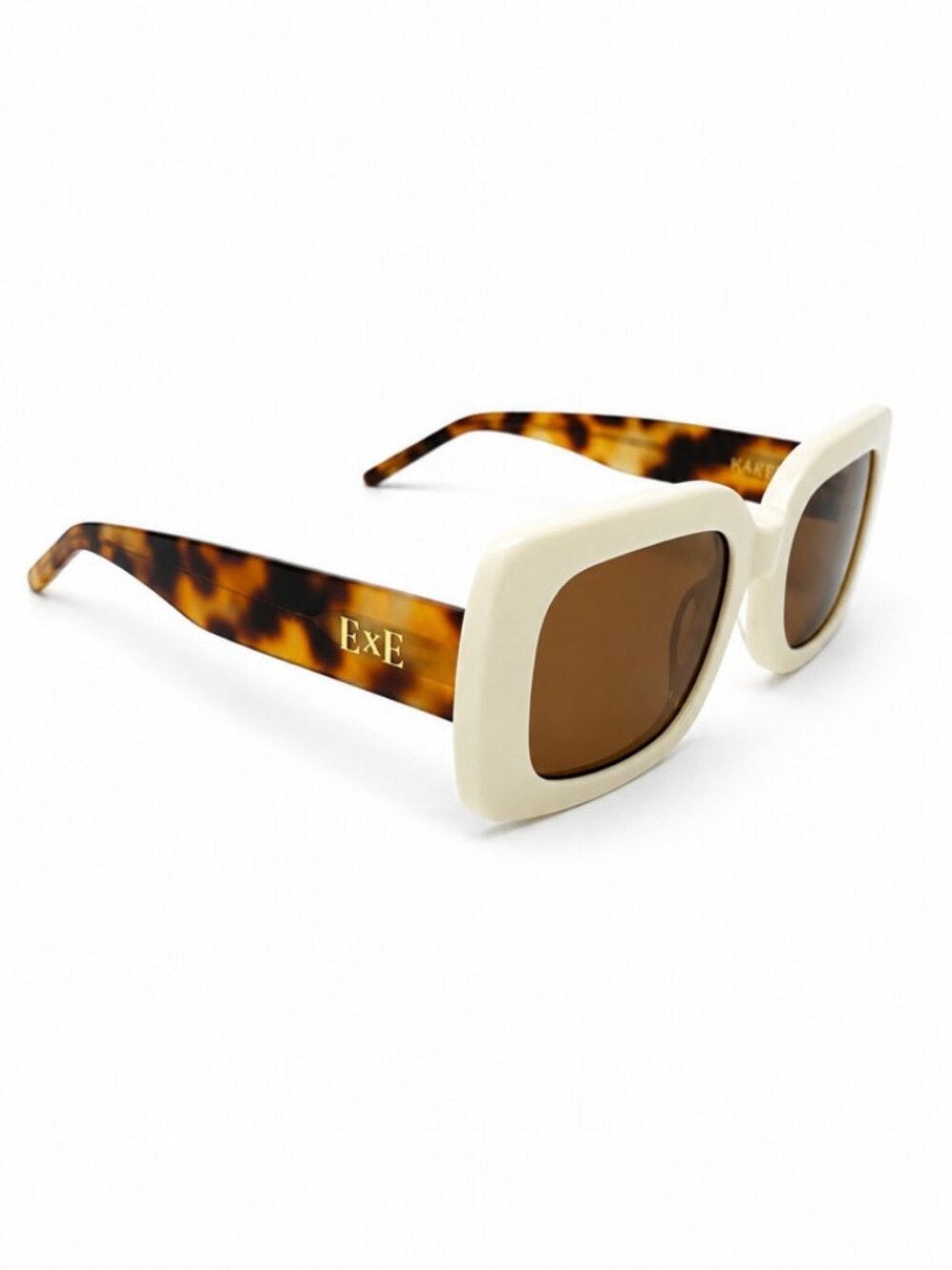 East x East Kafee Cream Tortoise Polarized Sunglasses 52-22-140 Italy